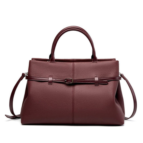 Aurelia | Full-Grain Leather Tote - Klementina Boutique