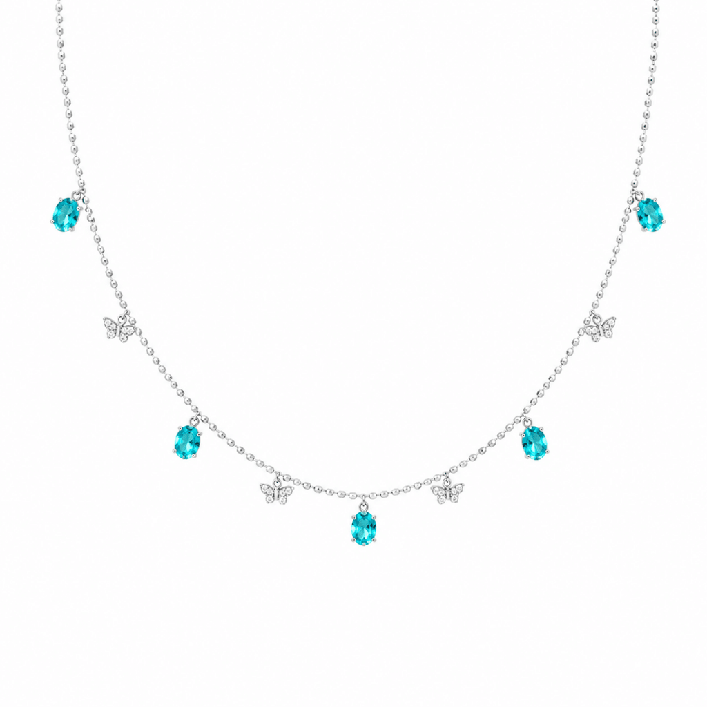Celestine | Turquoise Butterfly Necklace - Klementina Boutique