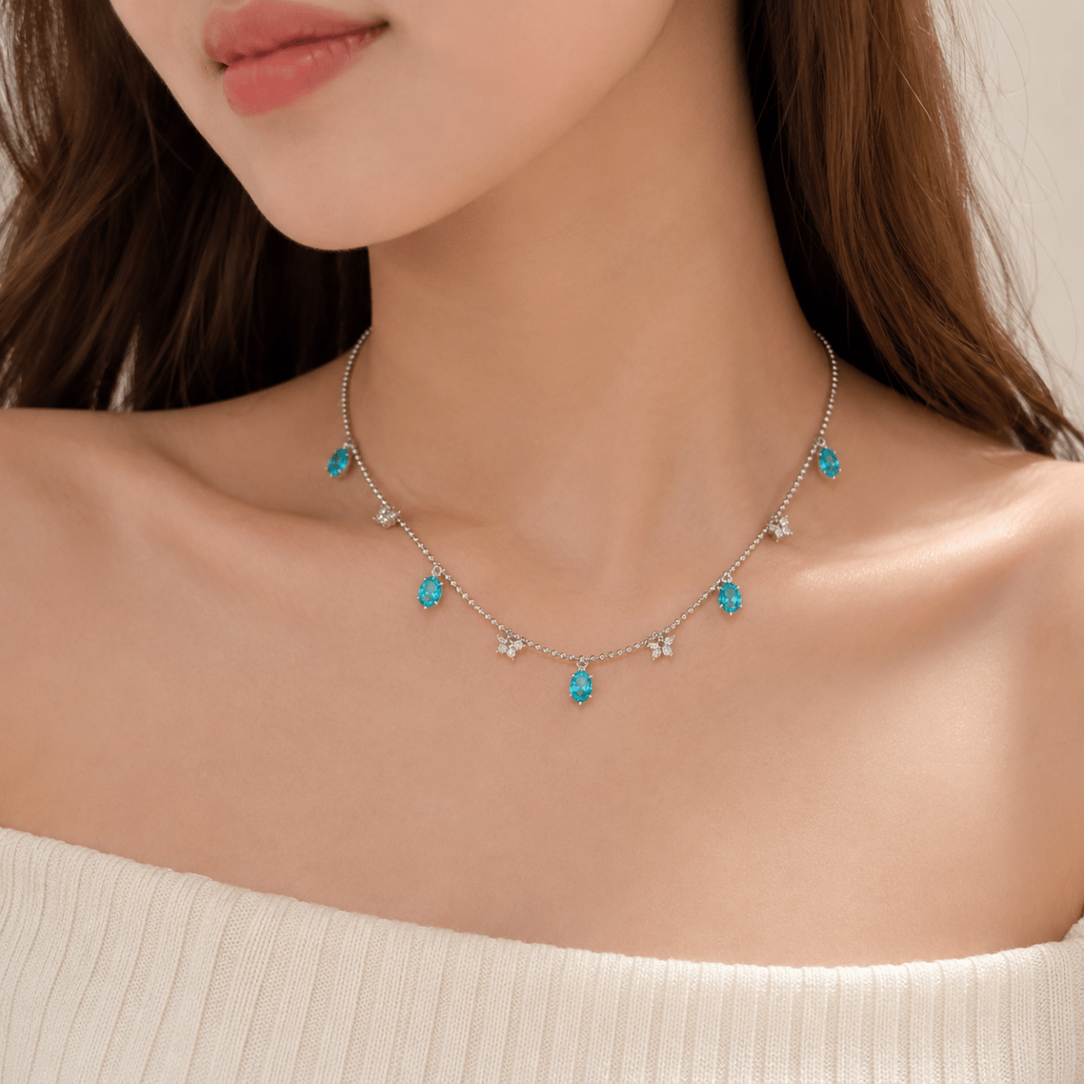 Celestine | Turquoise Butterfly Necklace - Klementina Boutique