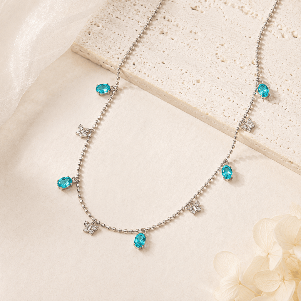 Celestine | Turquoise Butterfly Necklace - Klementina Boutique