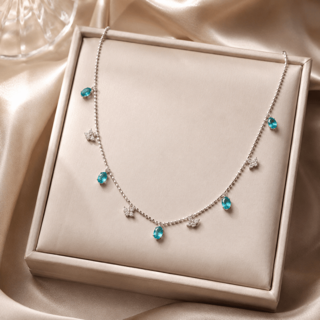 Celestine | Turquoise Butterfly Necklace - Klementina Boutique