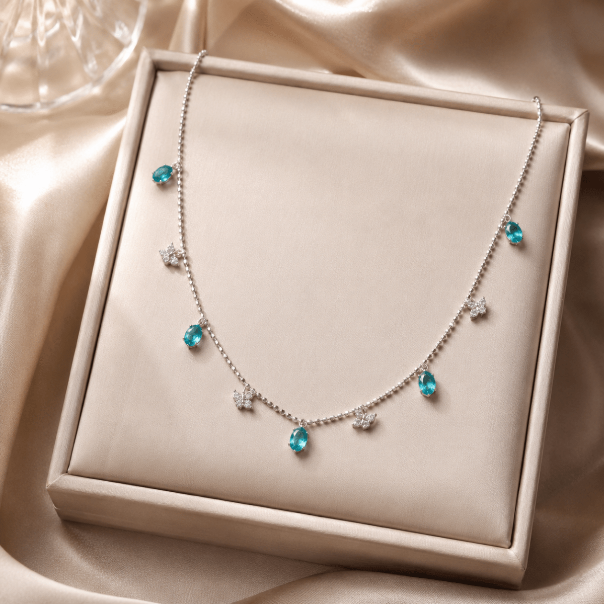 Celestine | Turquoise Butterfly Necklace - Klementina Boutique