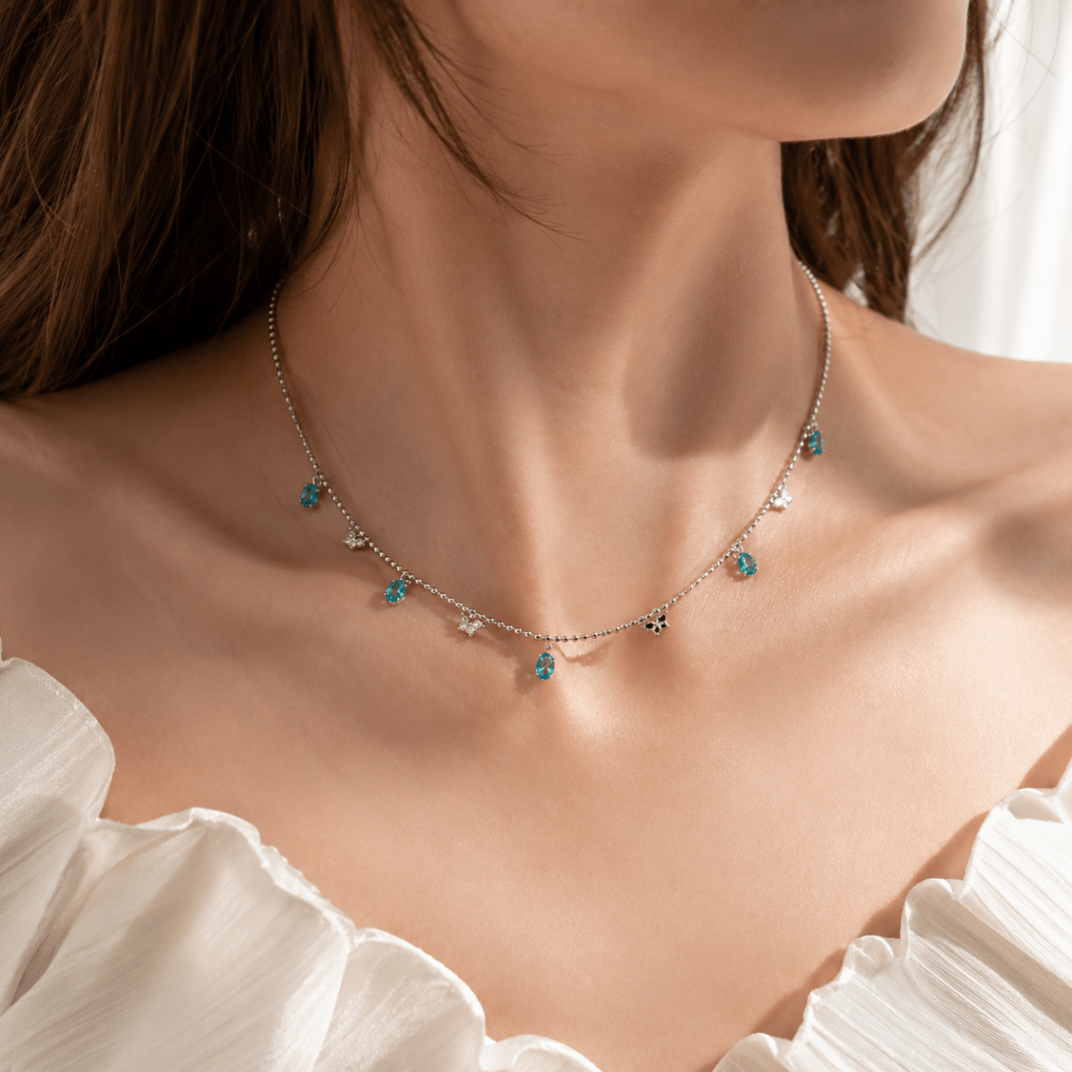 Celestine | Turquoise Butterfly Necklace - Klementina Boutique