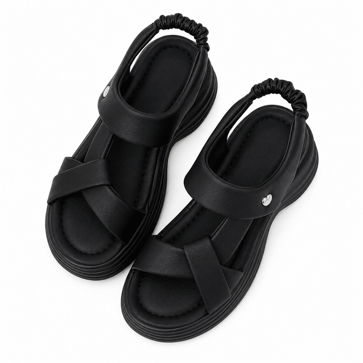 Cloudstep Cross-Strap Sandals - Klementina Boutique