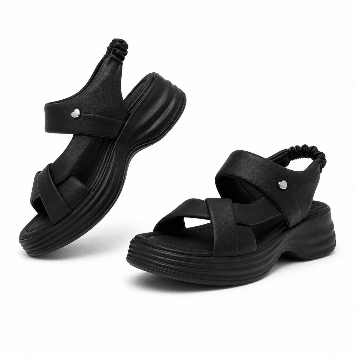 Cloudstep Cross-Strap Sandals - Klementina Boutique