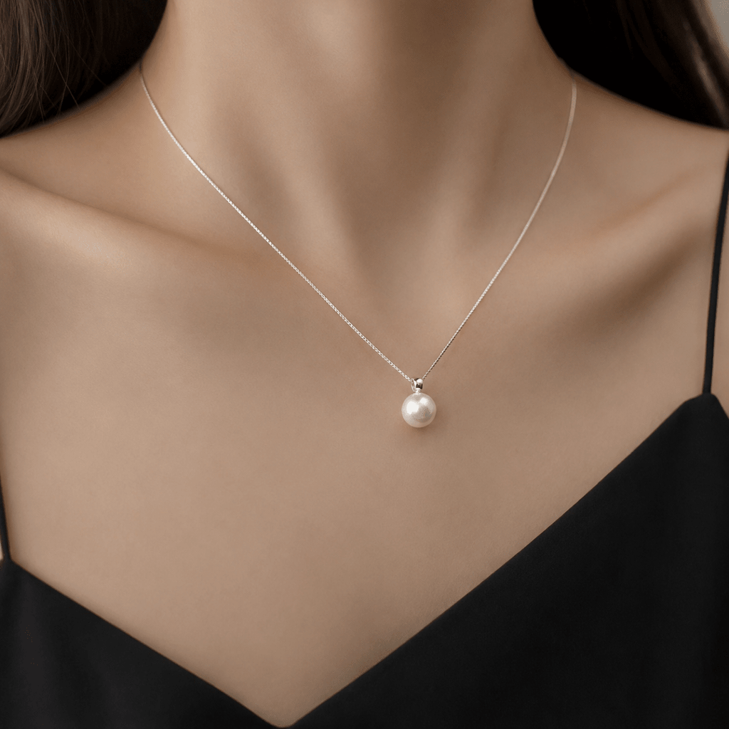 Dawn | Classic Pearl Pendant Necklace - Klementina Boutique