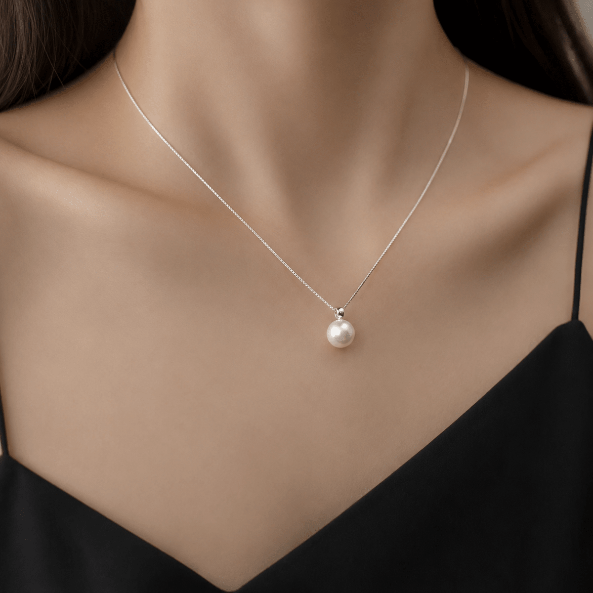 Dawn | Classic Pearl Pendant Necklace - Klementina Boutique