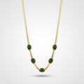 Elodie | Emerald Stone Necklace - Klementina Boutique