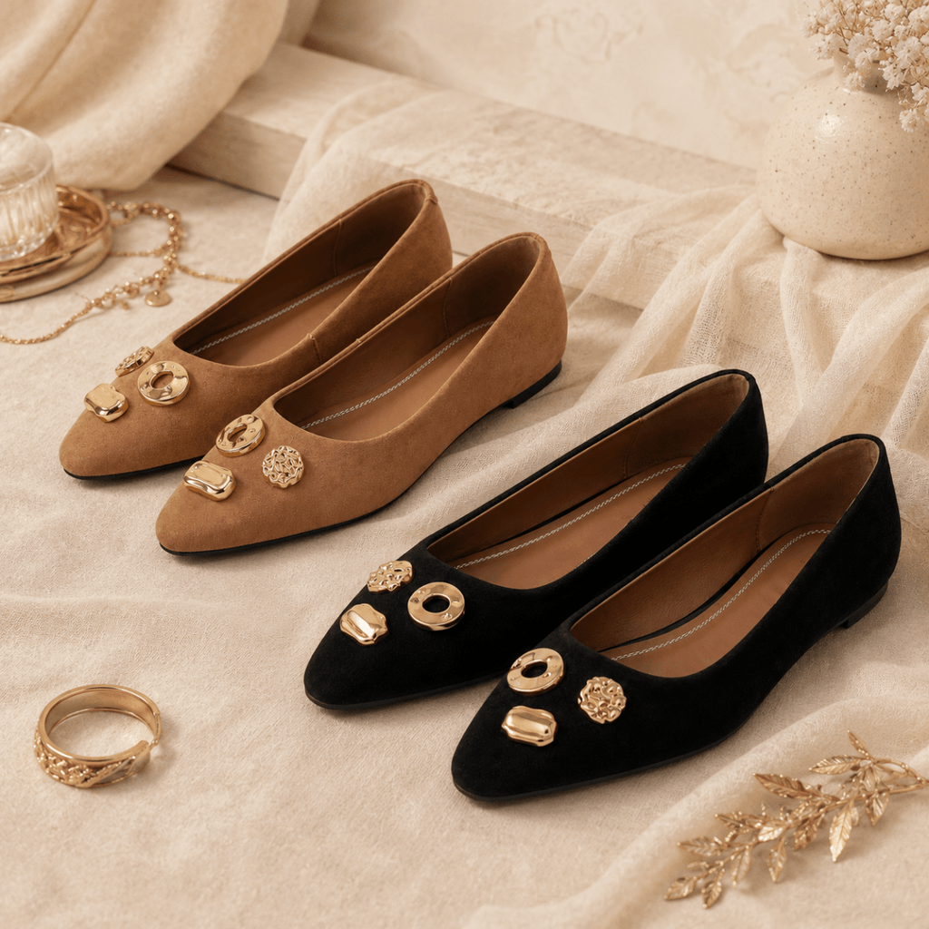 Everyday Elegance Embellished Flats - Klementina Boutique