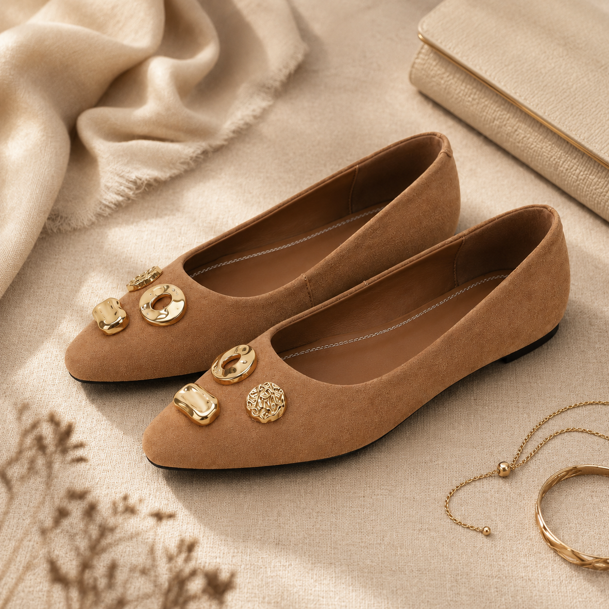 Everyday Elegance Embellished Flats