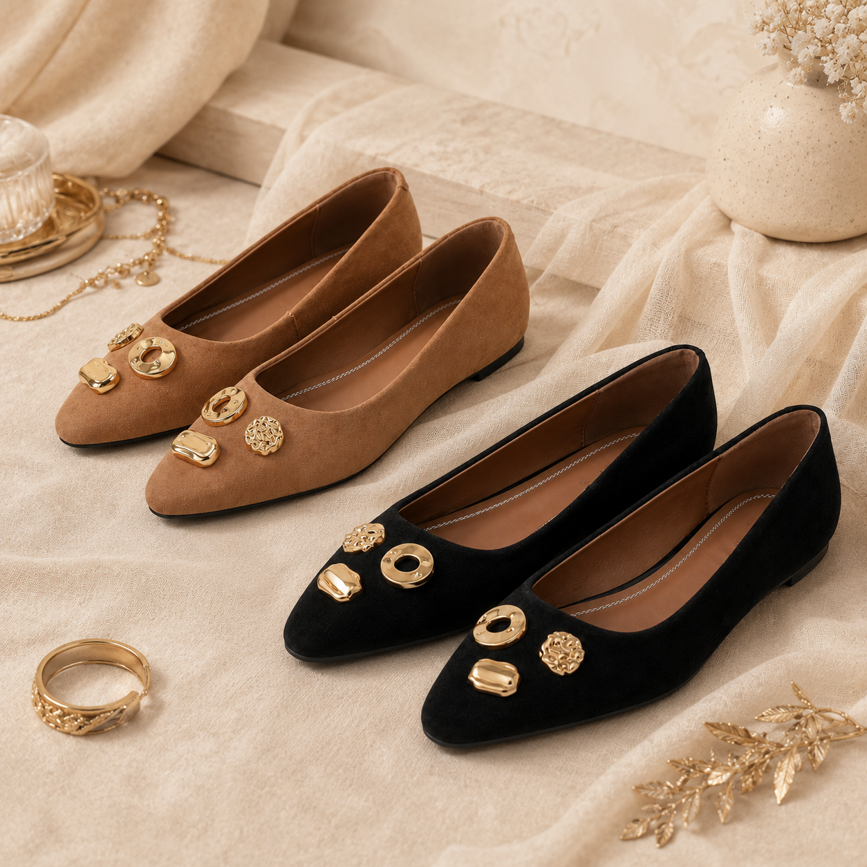 Everyday Elegance Embellished Flats