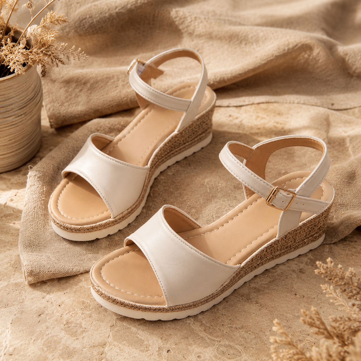 Coastal Comfort Espadrille Wedge Sandals