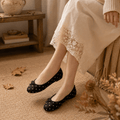 Polka Dot Bow Ballet Flats - Klementina Boutique