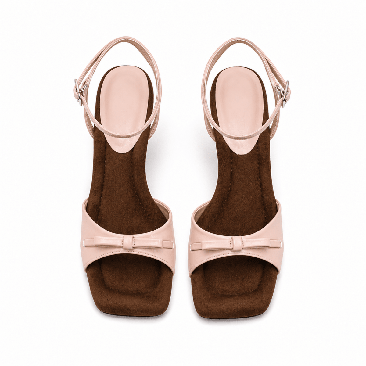 Rosalie Bow Strap Heeled Sandals - Klementina Boutique