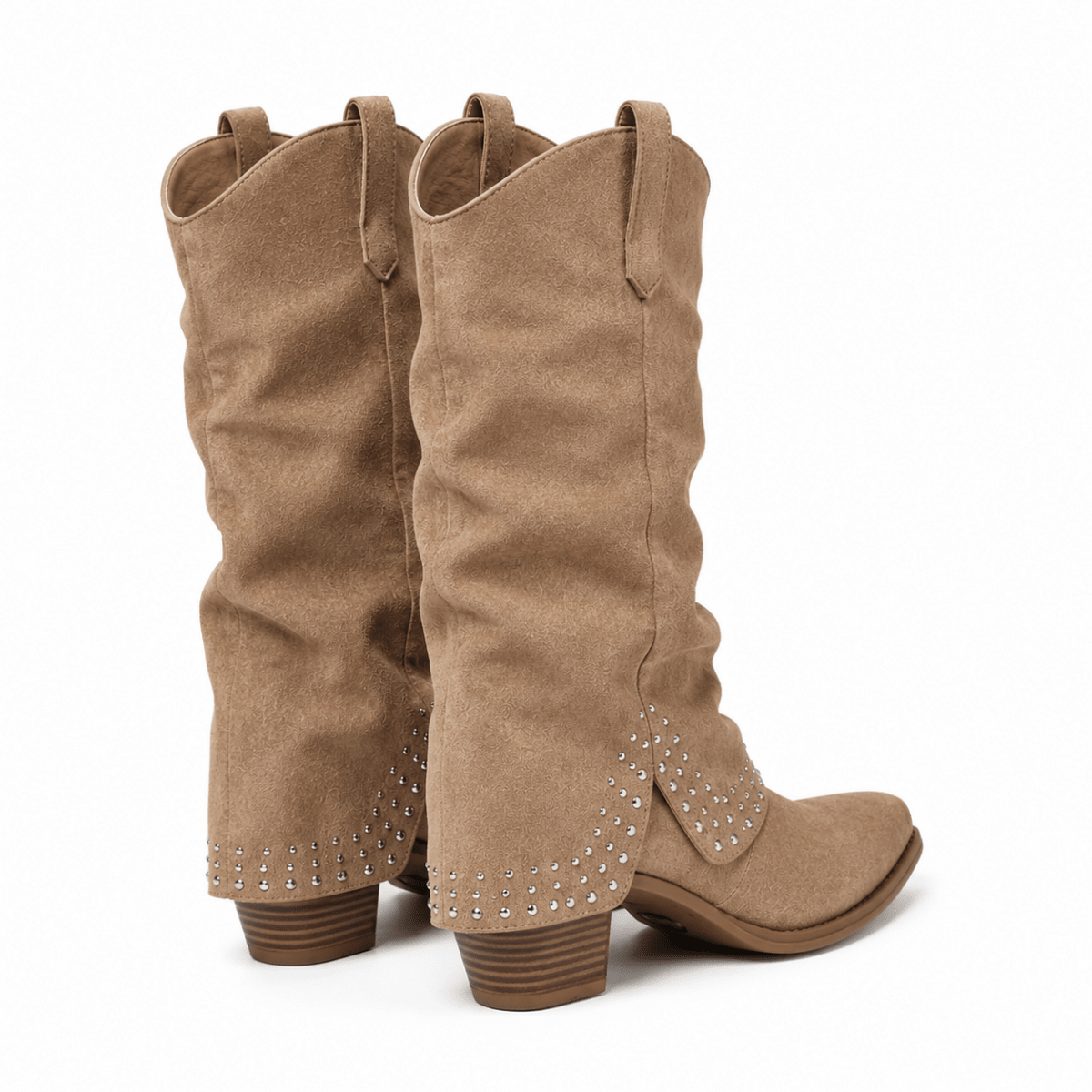 Sienna Studded Western Boots - Klementina Boutique