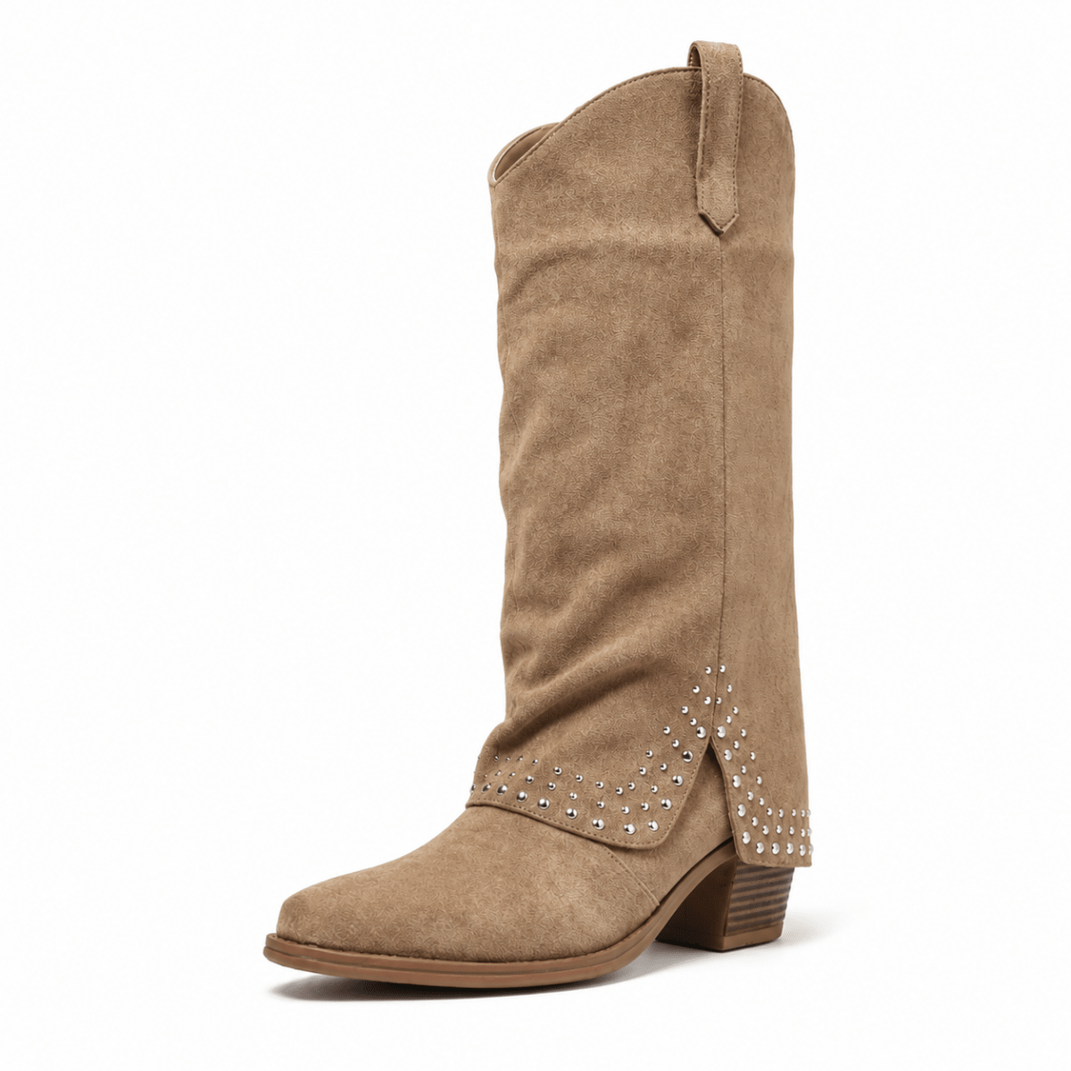 Sienna Studded Western Boots - Klementina Boutique