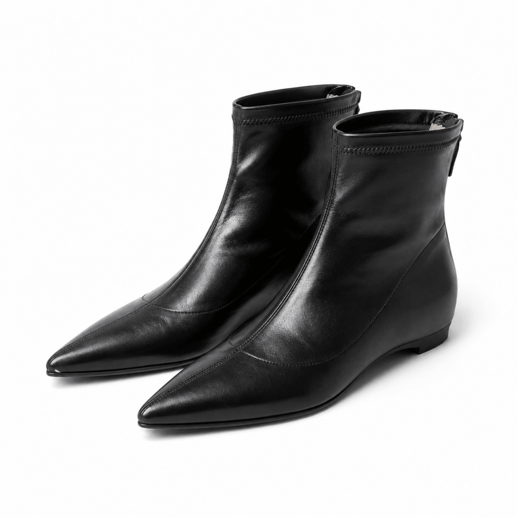 Sleek Pointed-Toe Ankle Boots - Klementina Boutique