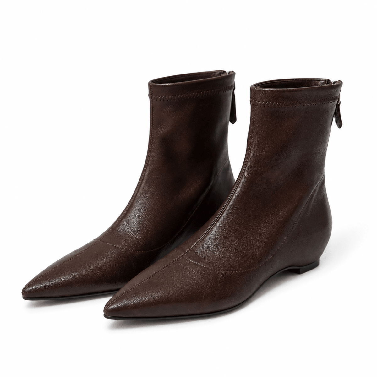 Sleek Pointed-Toe Ankle Boots - Klementina Boutique