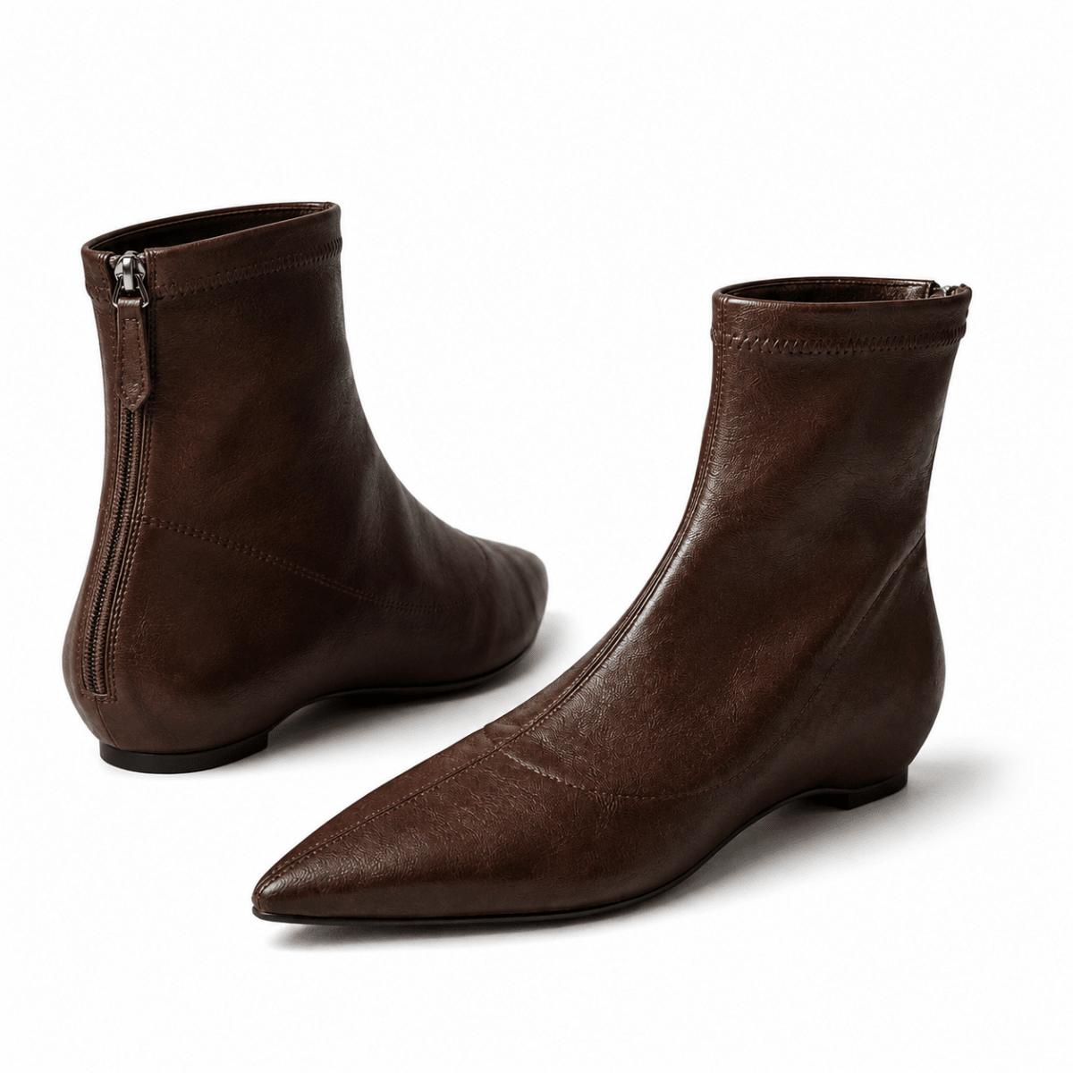 Sleek Pointed-Toe Ankle Boots - Klementina Boutique