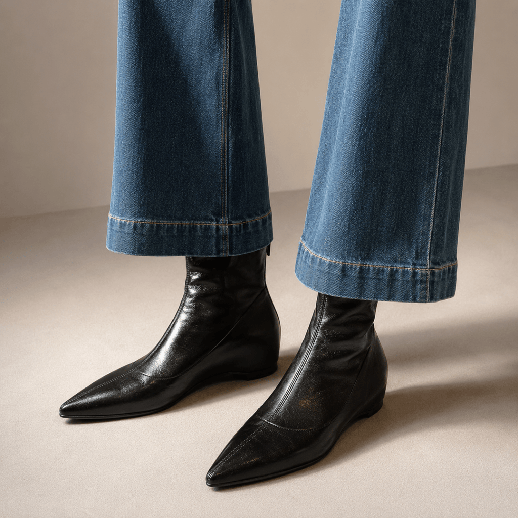 Sleek Pointed-Toe Ankle Boots - Klementina Boutique