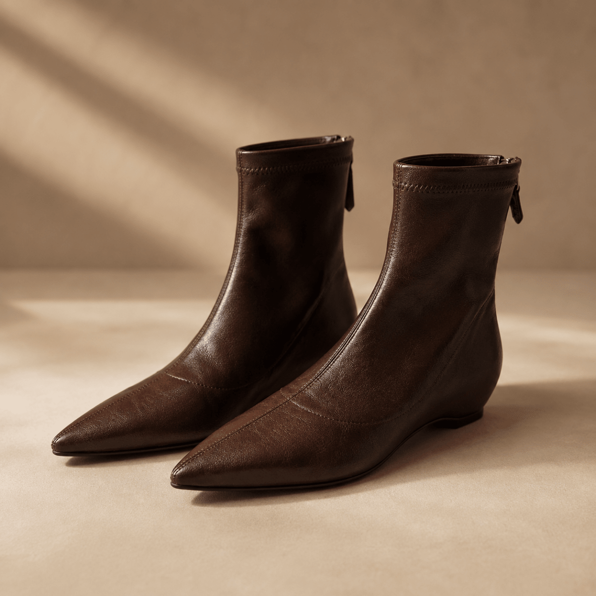 Sleek Pointed-Toe Ankle Boots - Klementina Boutique