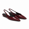 Sofia Patent Pointed Slingback Flats - Klementina Boutique