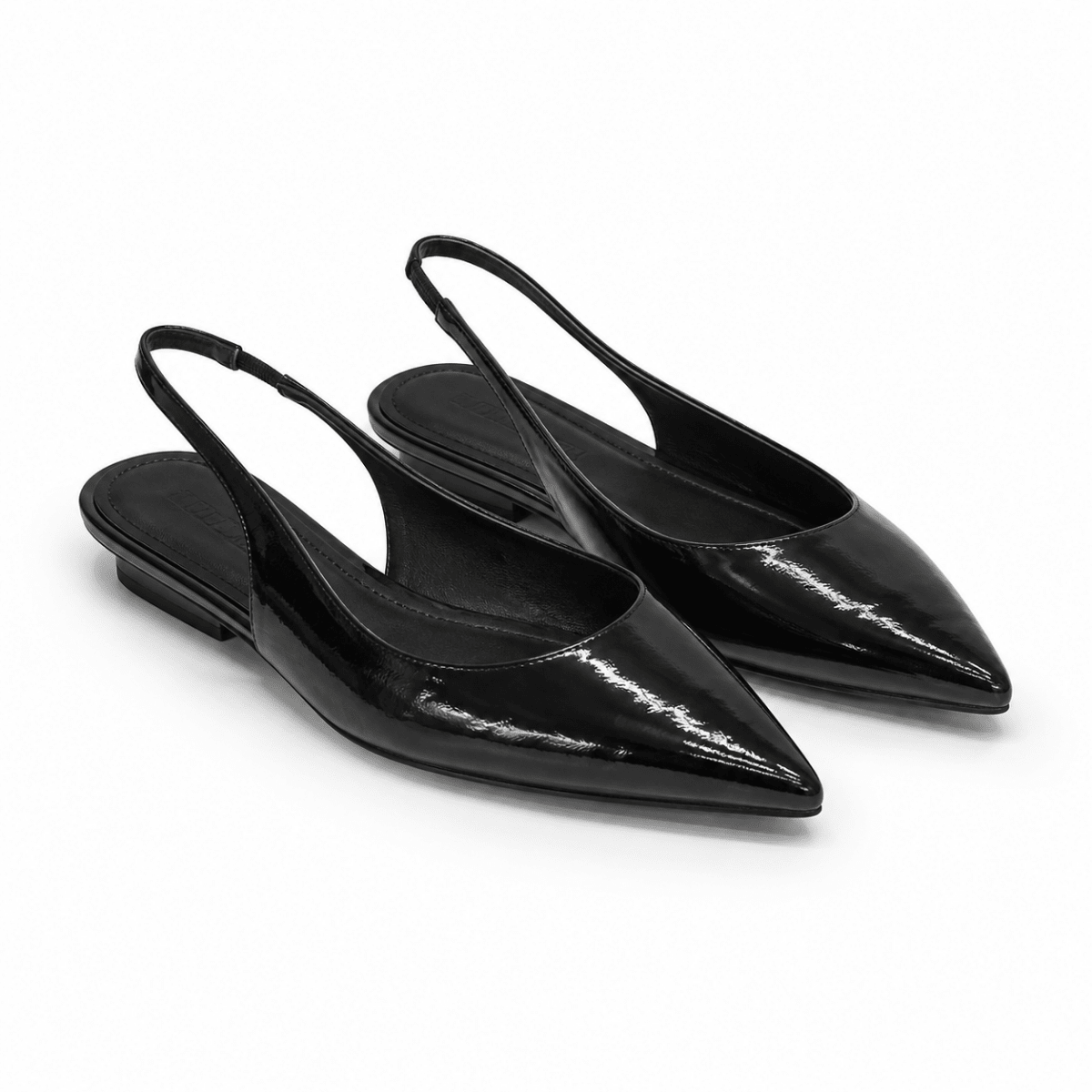 Sofia Patent Pointed Slingback Flats - Klementina Boutique