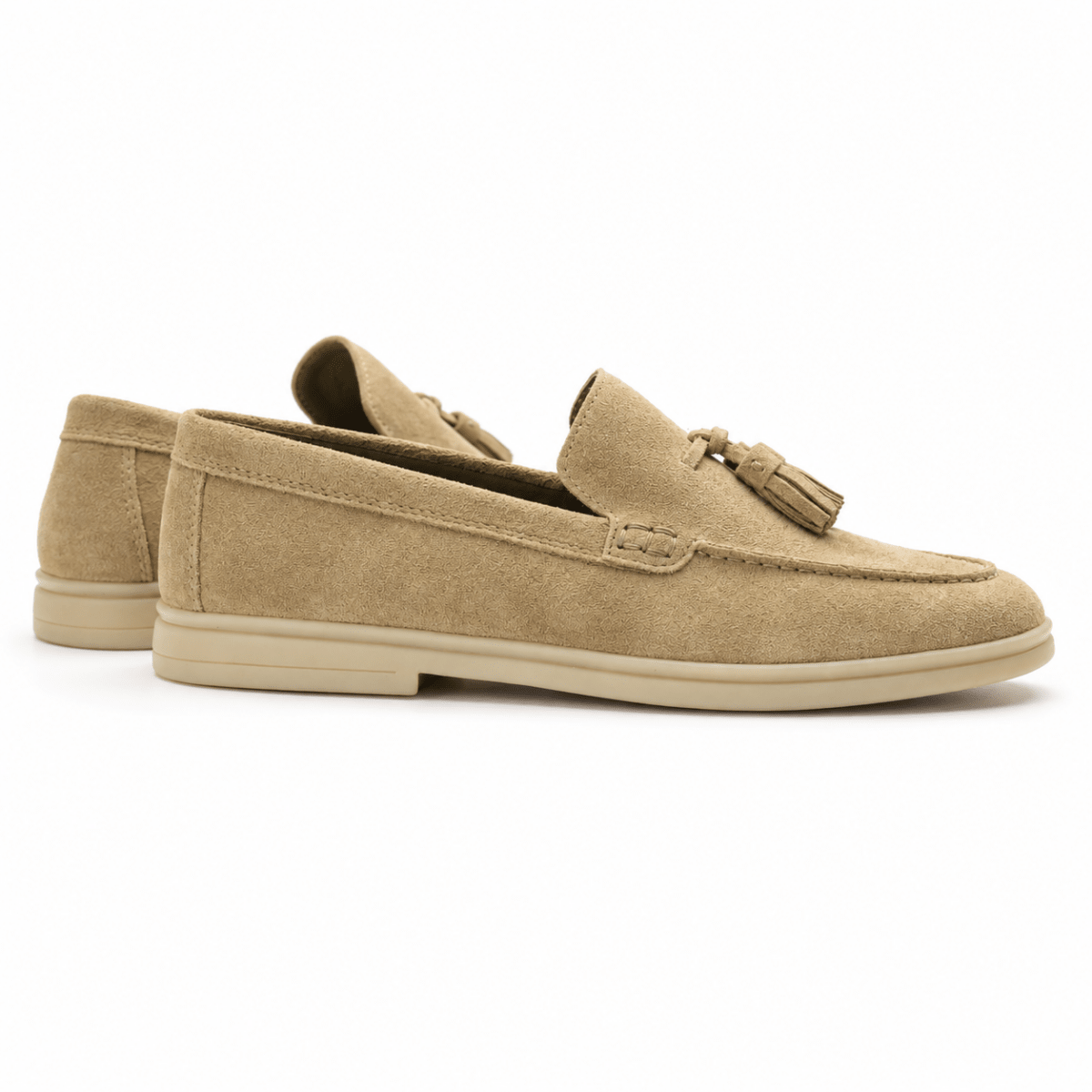 Suede Tassel Loafers - Klementina Boutique