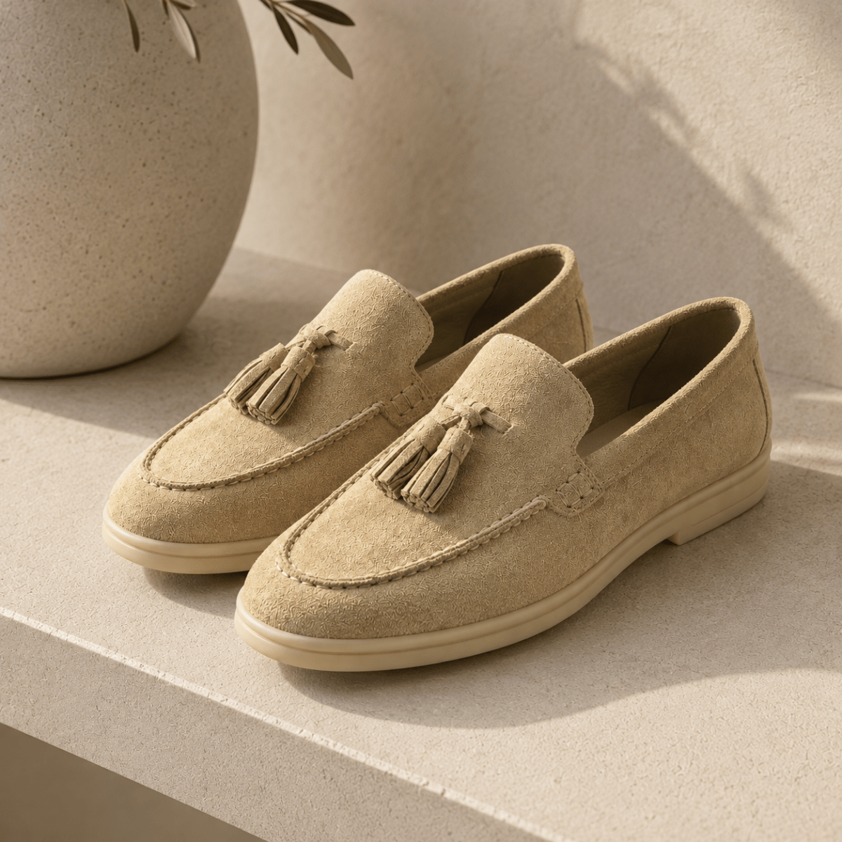 Suede Tassel Loafers - Klementina Boutique