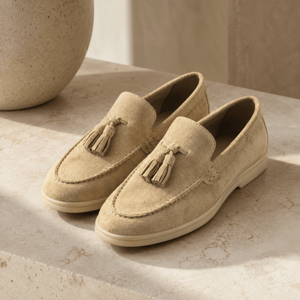 Suede Tassel Loafers - Klementina Boutique