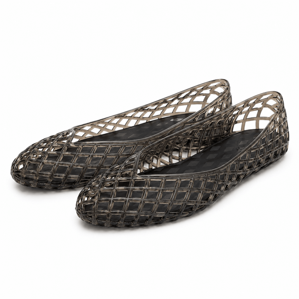 Woven Lattice Jelly Ballet Flats - Klementina Boutique
