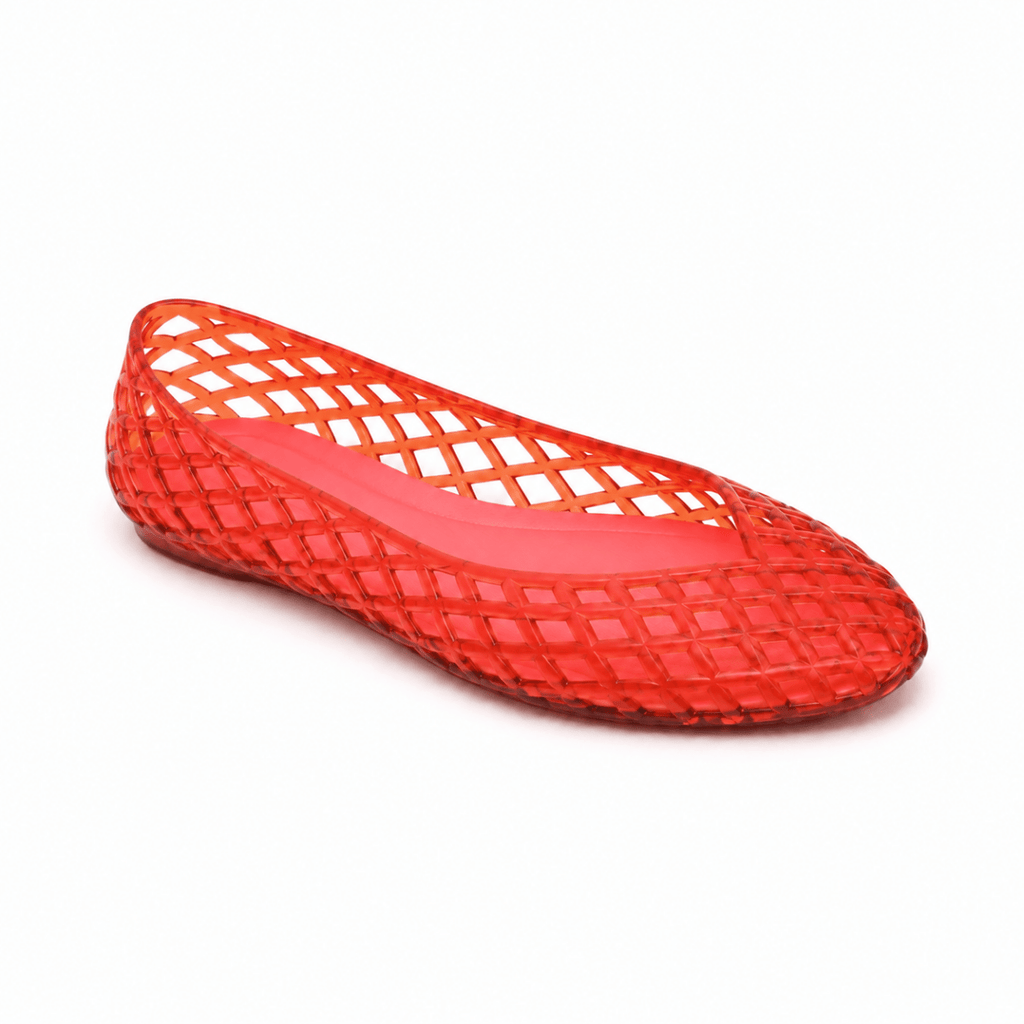 Woven Lattice Jelly Ballet Flats - Klementina Boutique