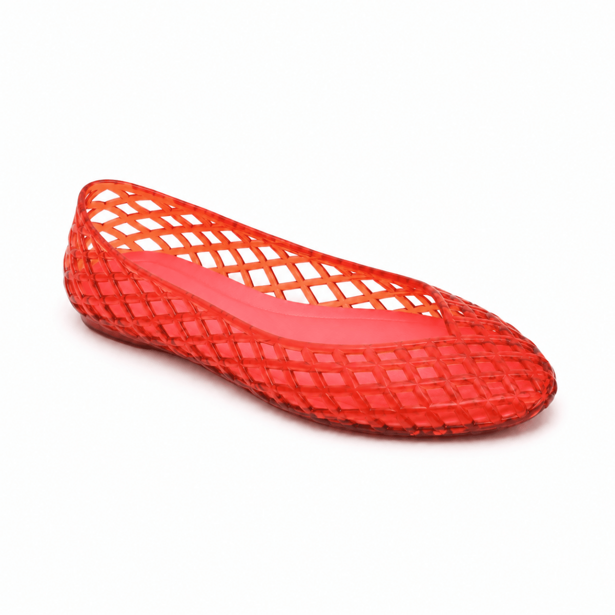 Woven Lattice Jelly Ballet Flats - Klementina Boutique