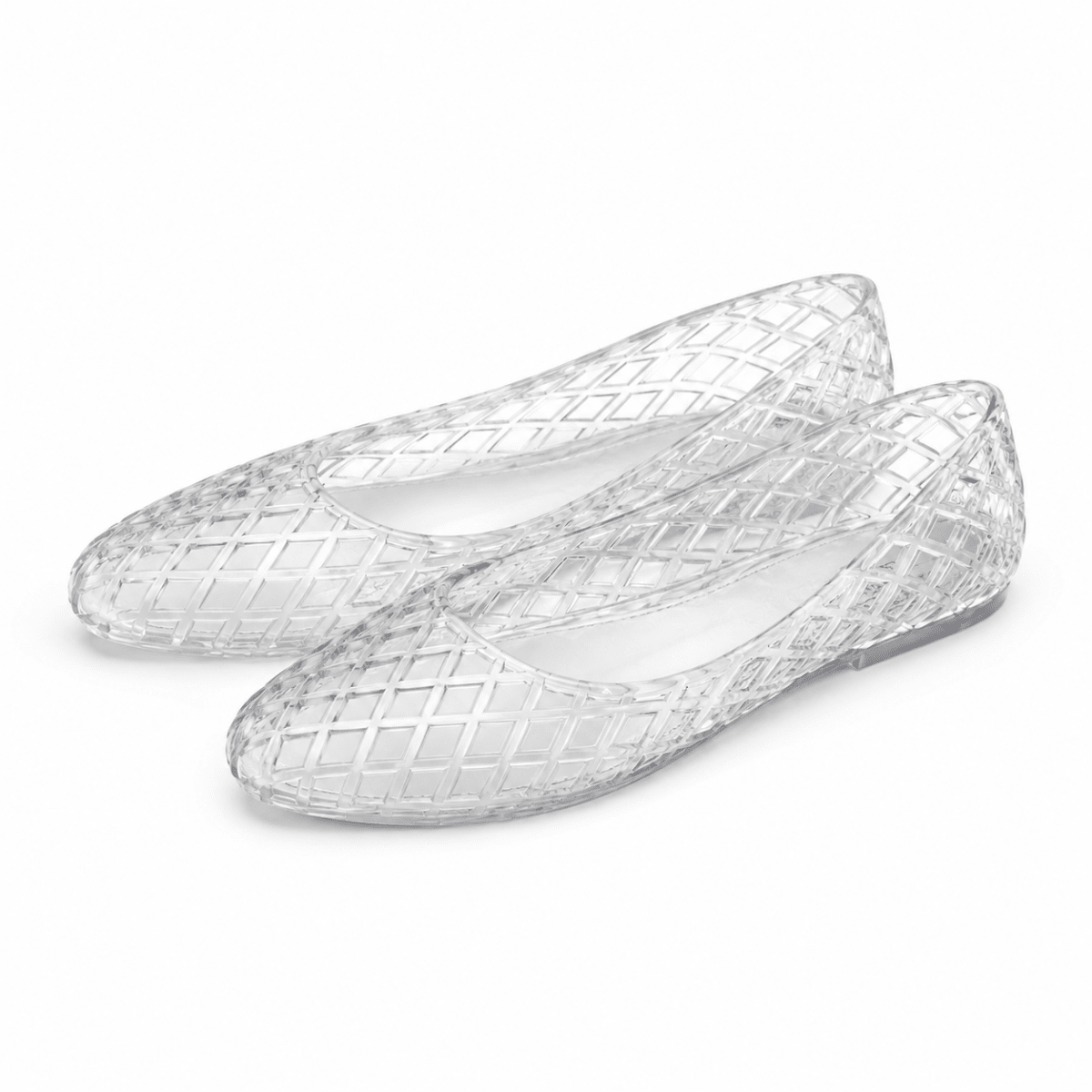Woven Lattice Jelly Ballet Flats - Klementina Boutique