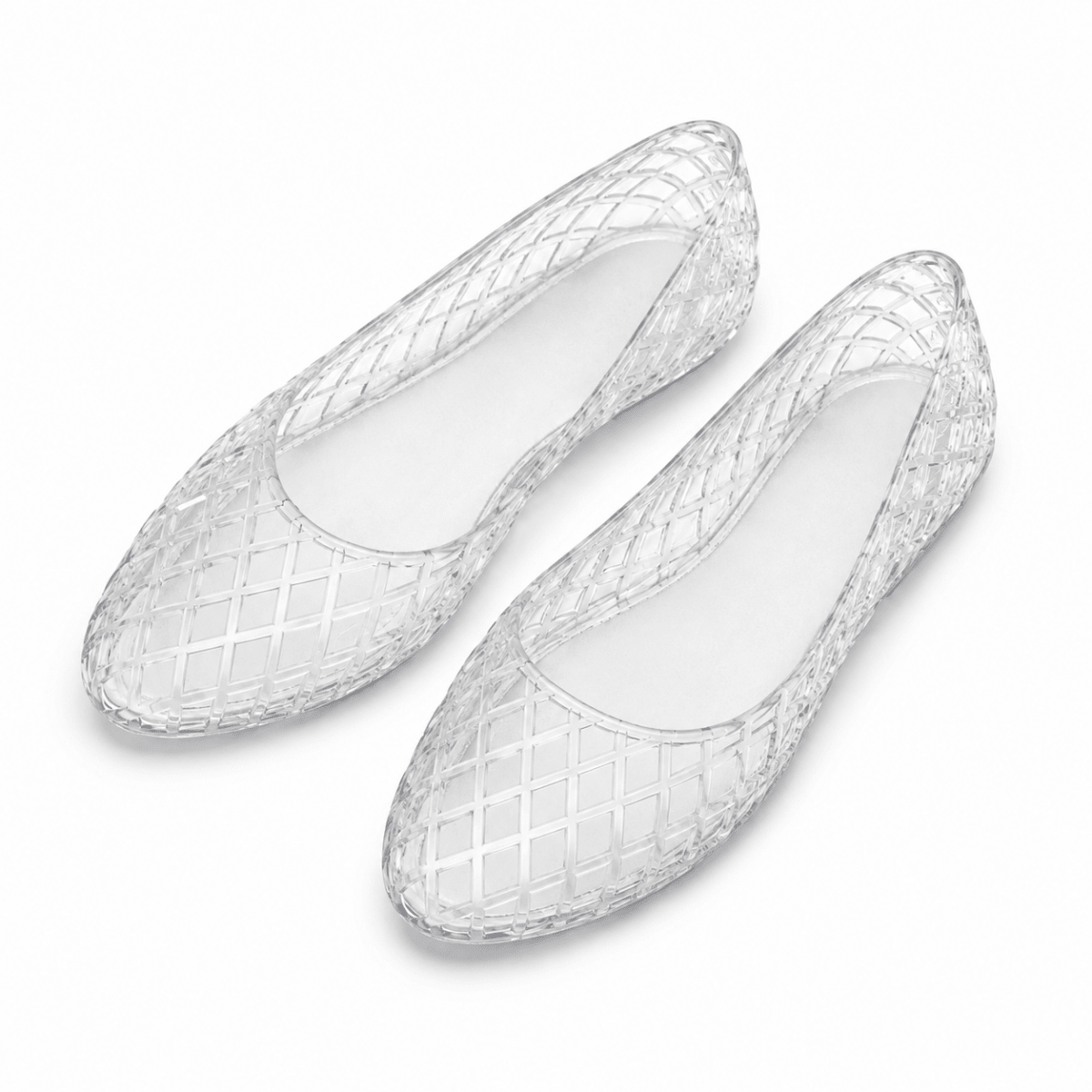 Woven Lattice Jelly Ballet Flats - Klementina Boutique