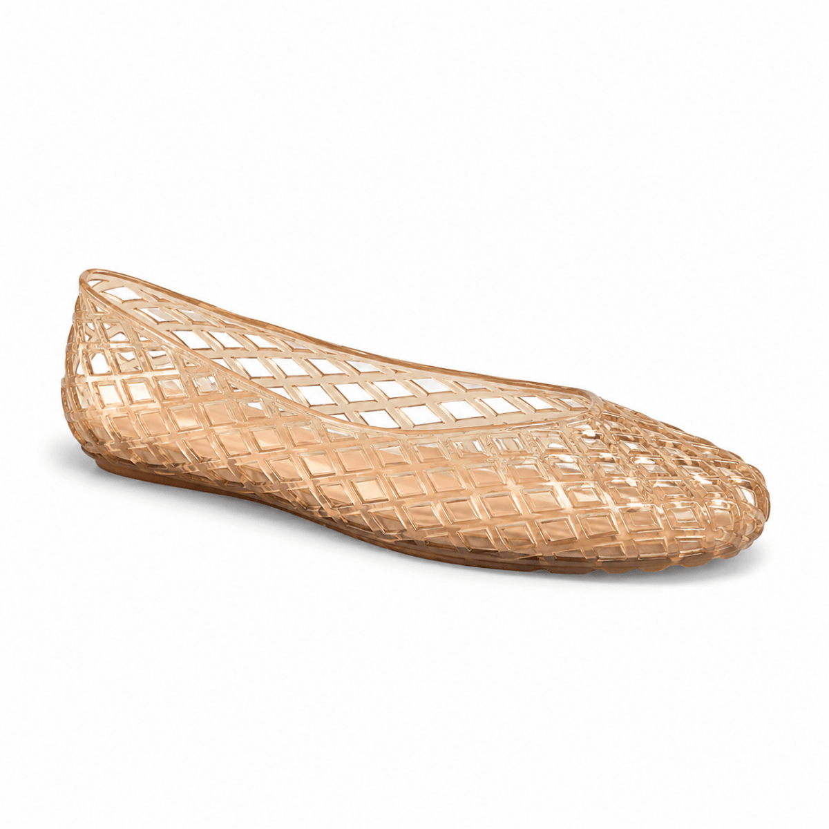 Woven Lattice Jelly Ballet Flats - Klementina Boutique