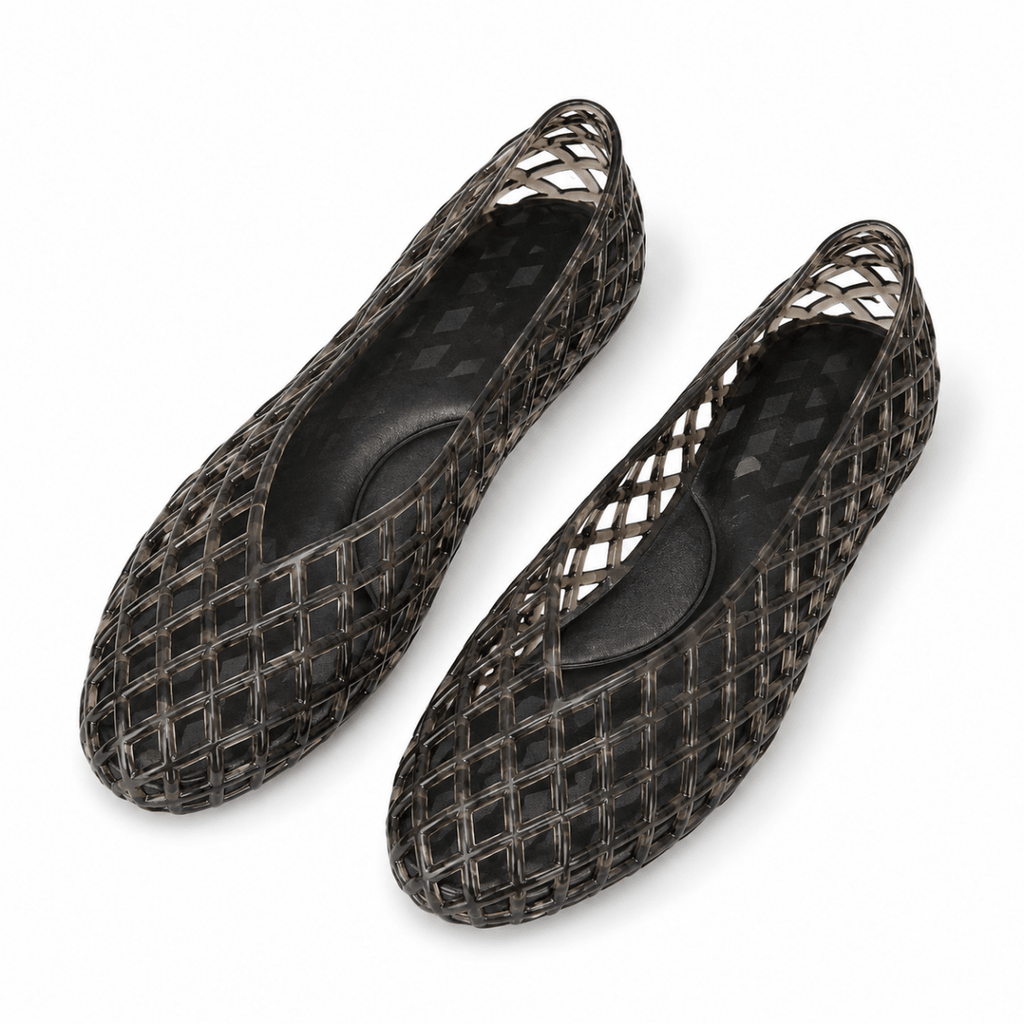 Woven Lattice Jelly Ballet Flats - Klementina Boutique